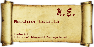Melchior Estilla névjegykártya